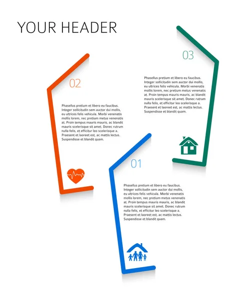 Nowoczesny Design w stylu infografikę szablonu różne rodzaje ubezpie — Wektor stockowy