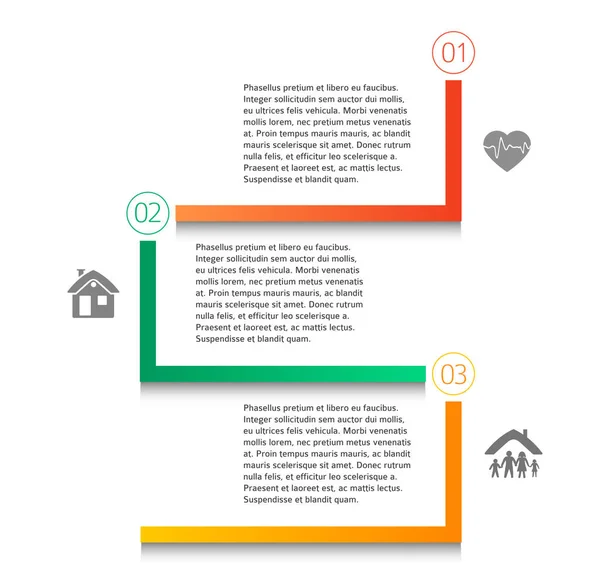 Modern Design stil infographic mall olika typer av försäk — Stock vektor