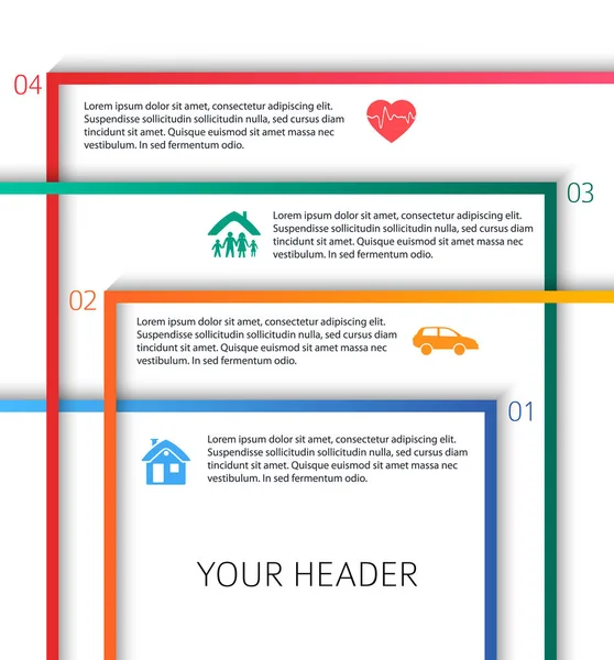 Moderne Design-Stil-Infografik-Vorlage verschiedene Arten von insu — Stockvektor