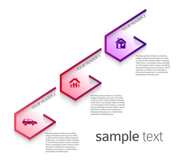 Modern Design stil infographic mall olika typer av försäk — Stock vektor