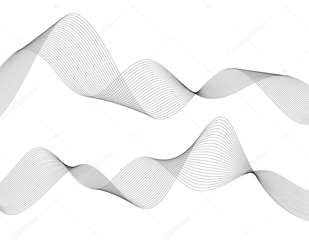 design element many wavy lines tape effect04