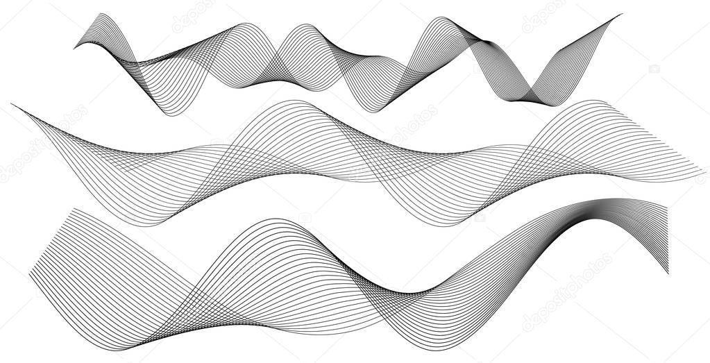 design element many wavy lines tape effect13