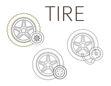 tasarım öğesi simgesi lastik lastik simgesi araba service02