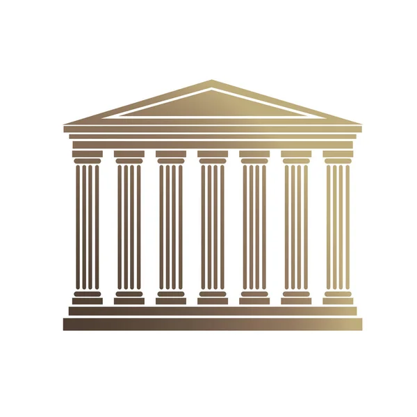 Elemento de diseño símbolo edificio judicial icono legal ley theme01 — Vector de stock