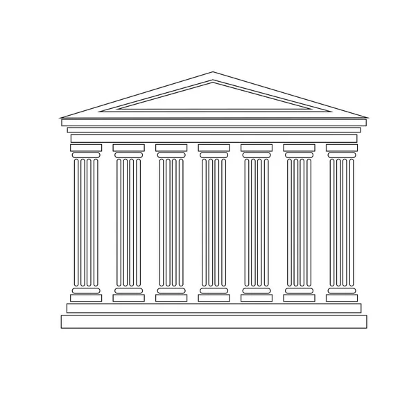 Design-Element Symbol Justiz Gebäude Recht Symbol Gesetz Themen02 — Stockvektor