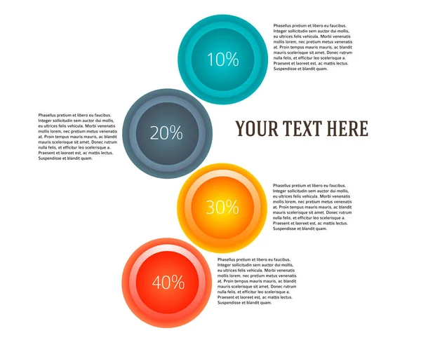 Financiación presentación diseño elemento infografía empresa04 — Vector de stock