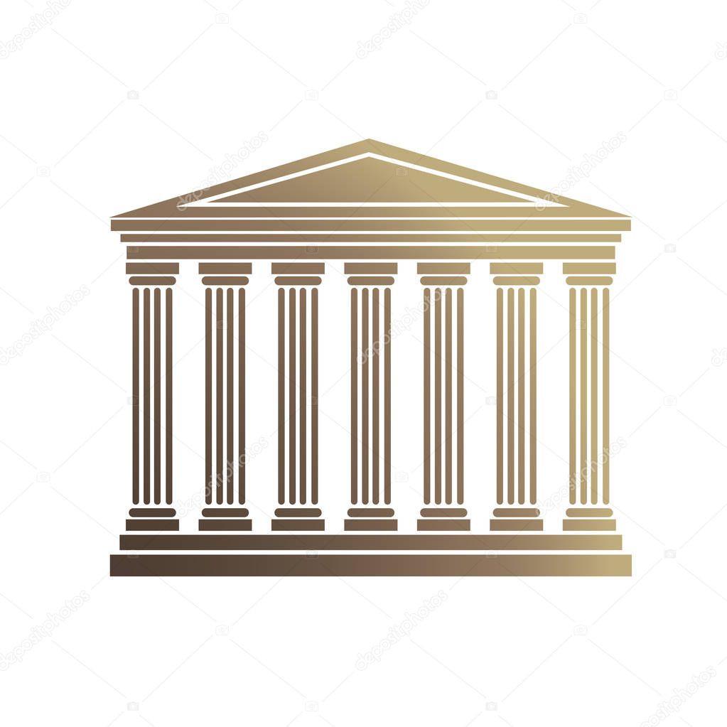 design element symbol judicial building legal icon law theme01