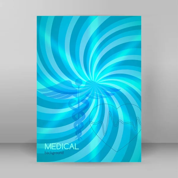 Concept de fond médical bleu soins de santé01 — Image vectorielle