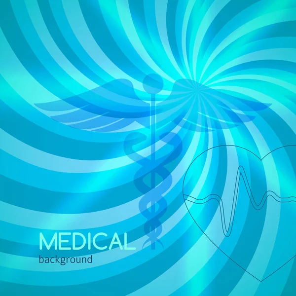 青い医療の背景概念健康 care02 — ストックベクタ
