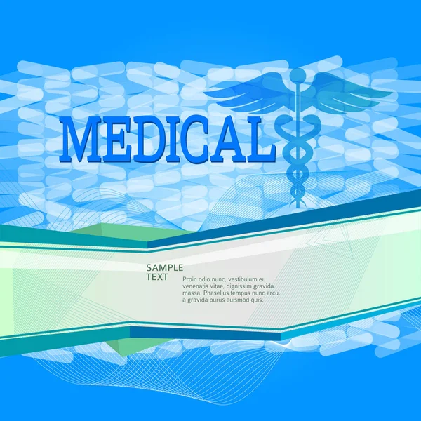 Modré pozadí lékařský pojem zdraví care07 — Stockový vektor