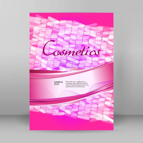 Plantilla de fondo de elementos de diseño de folleto de cosméticos 01 — Vector de stock