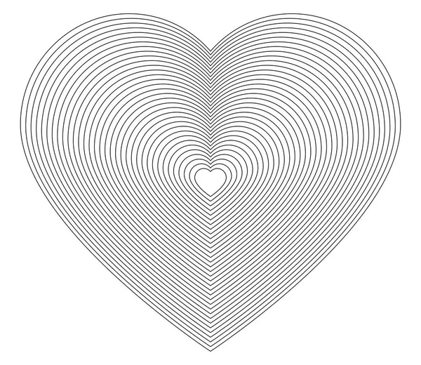 Иконка логотипа элемента дизайн сердца тонкие линии символика 01 — стоковый вектор