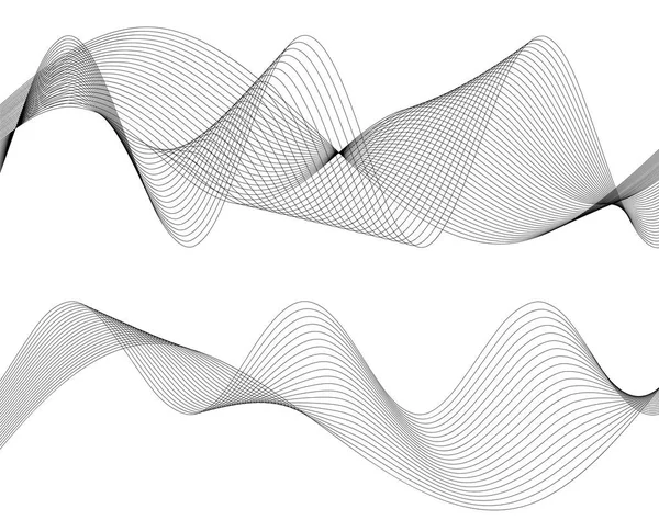 Gestaltungselement wellenförmige Linien Bandbewegung14 — Stockvektor