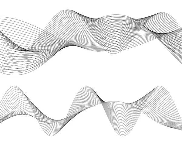 Elemento de diseño líneas onduladas cinta motion17 — Vector de stock