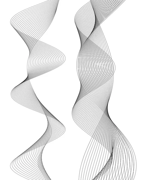 Elemento de diseño líneas onduladas cinta motion18 — Archivo Imágenes Vectoriales