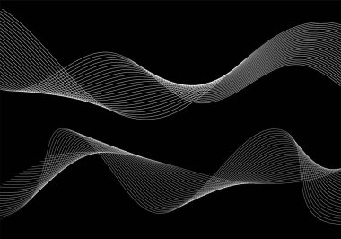 tasarım öğesi dalgalı çizgiler kasette siyah background03