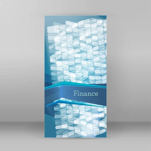 Plantilla de fondo de elementos de diseño de folleto financiero03 — Vector de stock