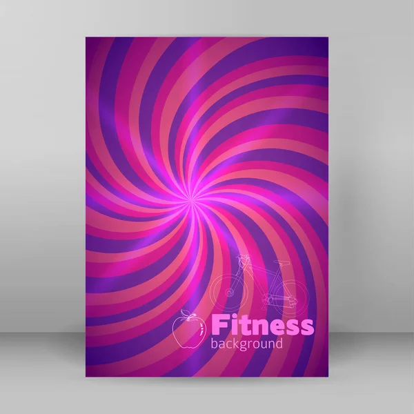 Flyer ontwerp elementen achtergrond sjabloon fitness gezondheid plan tr — Stockvector