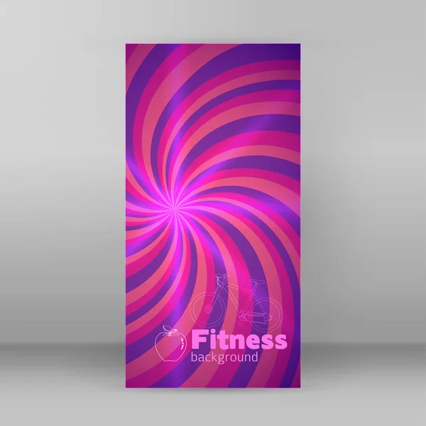 El ilanı tasarım öğeleri arka plan şablonu fitness sağlık planı tr — Stok Vektör