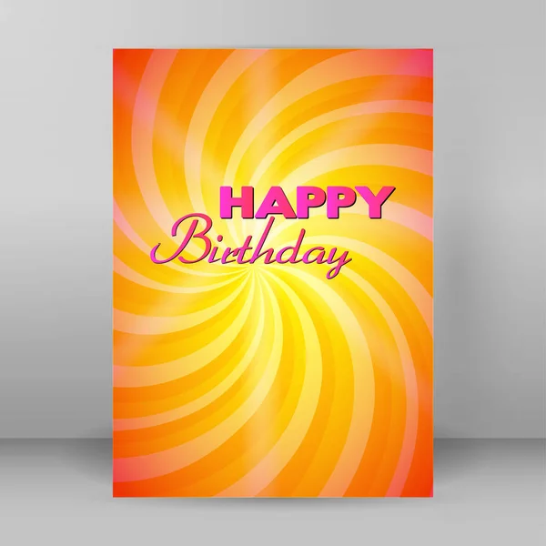 Feliz cumpleaños tarjeta de diseño elementos plantilla de fondo01 — Vector de stock