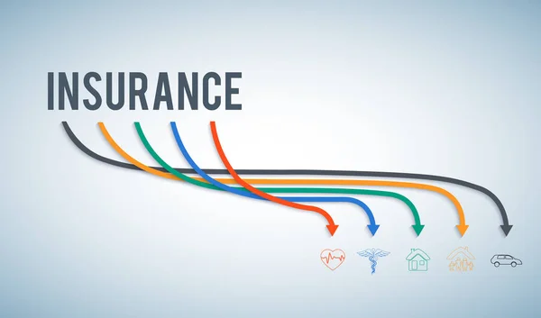 Insurance theme design element for infographic01 — Stock Vector