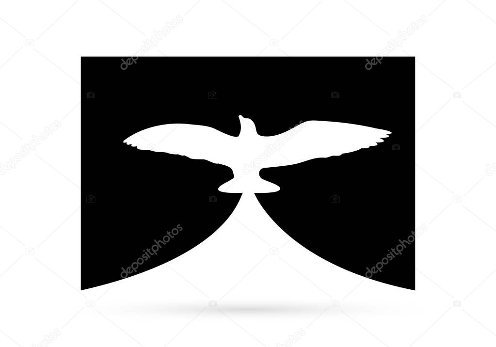 icon logo eagle dove silhouette design element symbol01