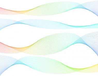 Öğeleri dalga renkler beyaz arka plan isolated07 satırlarında Tasarla