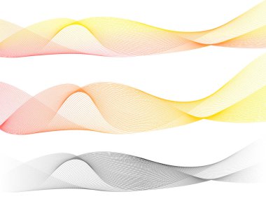 Öğeleri dalga renkler beyaz arka plan isolated09 satırlarında Tasarla