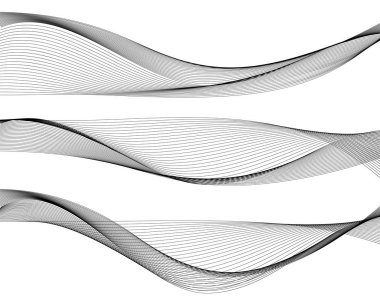 Beyaz arka plan isolat öğeleri dalga tek renkli çizgiler Tasarla