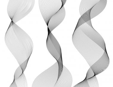 Beyaz arka plan isolat öğeleri dalga tek renkli çizgiler Tasarla