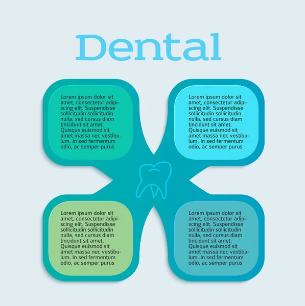 Diş Hekimliği infographics el ilanı tasarımı element02 desen — Stok Vektör