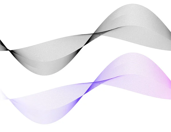 Ontwerp elementen Wave kleuren lijnen op witte achtergrond isolated05 — Stockvector
