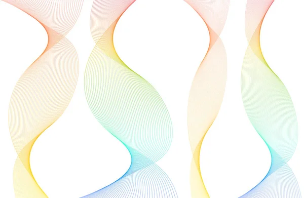 Eléments de conception Onde lignes de couleurs sur fond blanc isolé06 — Image vectorielle