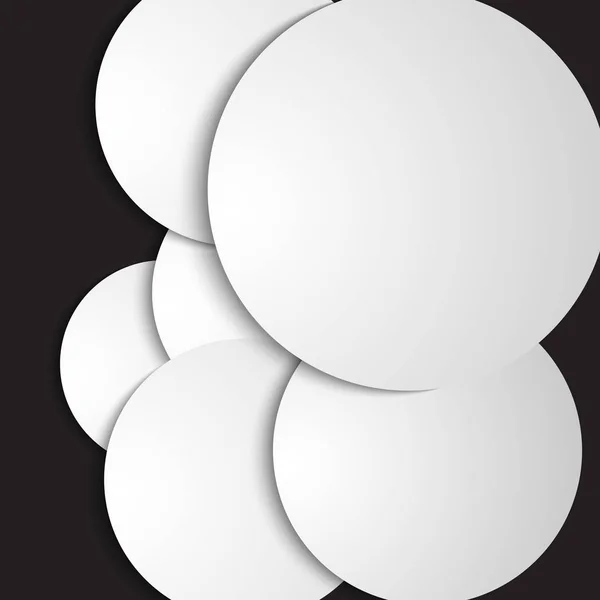 Elementos de diseño plantilla de fondo cortada en papel circular blanco06 — Vector de stock