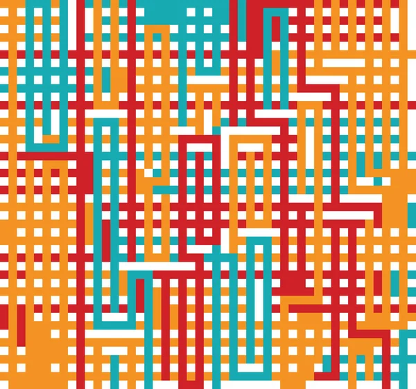 Doolhof lijnen techno achtergrond Design elementen retro colorful01 — Stockvector