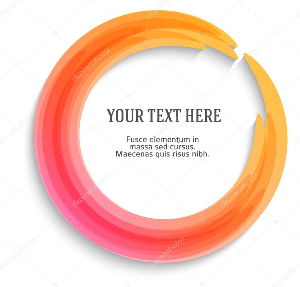 Design element Label blank template Blurry gradient lines circle