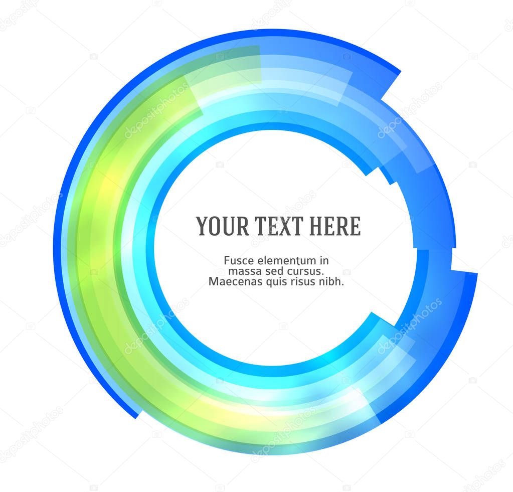 Design element Label blank template Blurry gradient lines circle