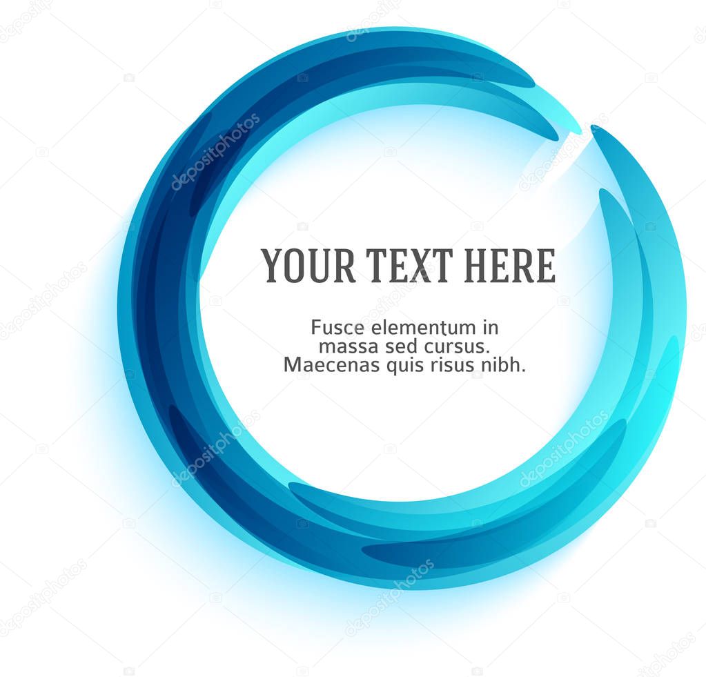 Design element Label blank template Blurry gradient lines circle