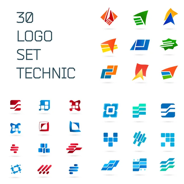Set Signo de símbolo de elementos de diseño sobre fondo blanco aislado05 — Vector de stock
