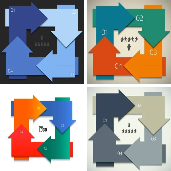 Задать Фон Современный Дизайн Шаблон Инфографического Стиля Пронумерованным Трехмерным Треугольником — стоковый вектор