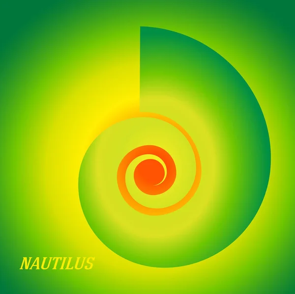 Espiral nautilus colores remolino fondo Elementos de diseño01 — Vector de stock