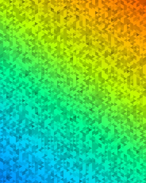 Efecto mosaico triángulo arco iris gradiente fondo diseño elemen — Vector de stock