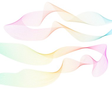 Desen elementi dalgalı çizgiler sarmal kurdele etkisi 3d11