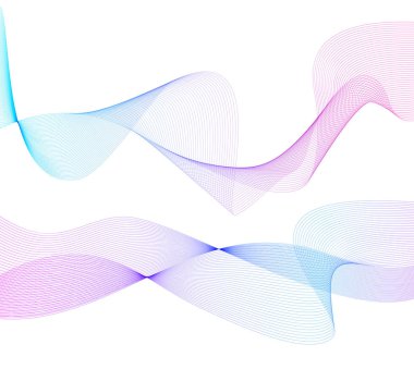 Desen elementi dalgalı çizgiler sarmal kurdele etkisi 3d14