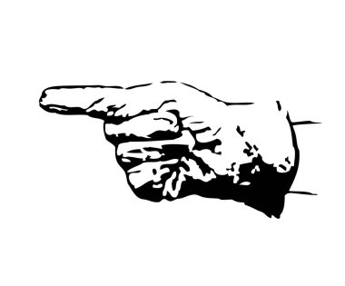 Siyah deri eldiven ikonlarıyla el hareketi