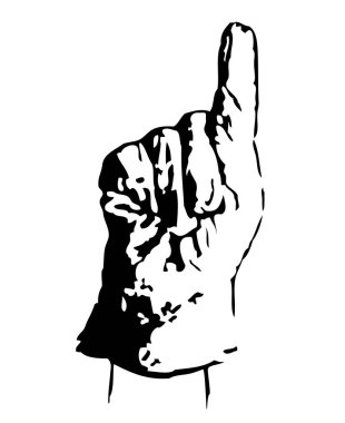 Siyah deri eldiven ikonlarıyla el hareketi