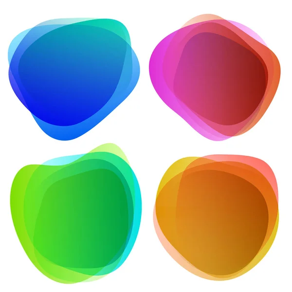 Okrągła naklejka Elementy projektowe okrągłe kolory tła0 — Wektor stockowy