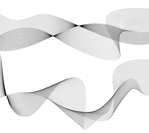Design element vågiga linjer bildar spiral band effekt 3d02 — Stock vektor