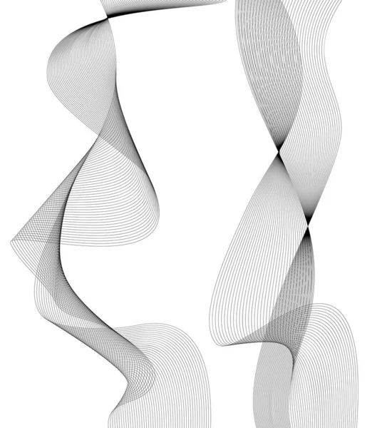 Design element vågiga linjer bildar spiral band effekt 3d03 — Stock vektor