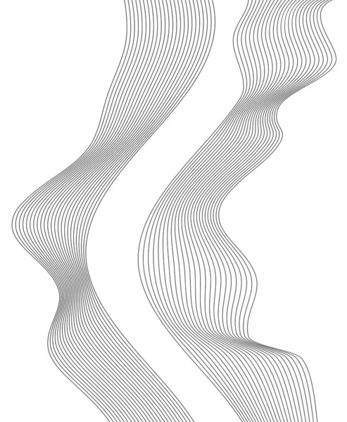 Design element vågiga linjer bildar spiral band effekt 3d05 — Stock vektor